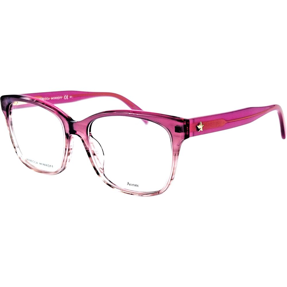 Rebecca Minkoff Brooke 3 Womens Eyeglass Frame 01ZX Pink Horn